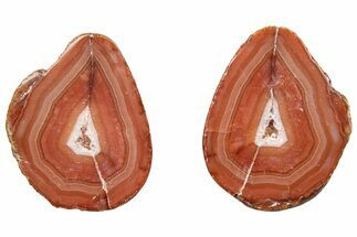 Polished, Banded Bahia Agate Nodule Pair - Brazil #314688