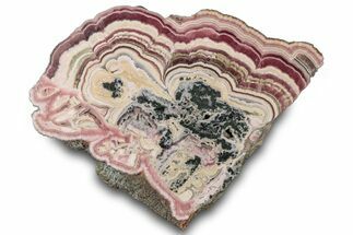 Polished Banded Rhodochrosite Slab - Argentina #315036