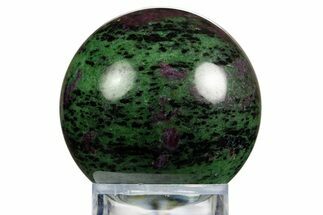 Polished Ruby Zoisite Sphere - Tanzania #315073