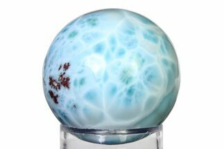 Polished Larimar Sphere - Dominican Republic #315070