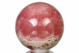 Polished Rhodochrosite Sphere - Argentina #315249