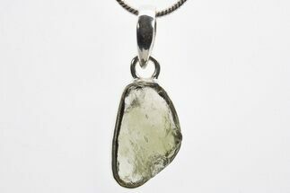 Green Moldavite Tektite Pendant ( g) - Czech Republic #317513