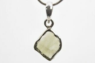 Green Moldavite Tektite Pendant ( g) - Czech Republic #317526