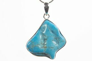 Kingman Turquoise Pendant (Necklace) - Sterling Silver #317563