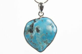 Kingman Turquoise Pendant (Necklace) - Sterling Silver #317564