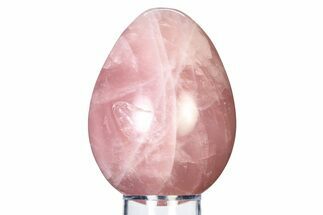Polished Rose Quartz Egg - Madagascar #318300
