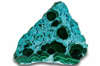 Vibrant Polished Malachite with Chrysocolla - DR Congo #319822