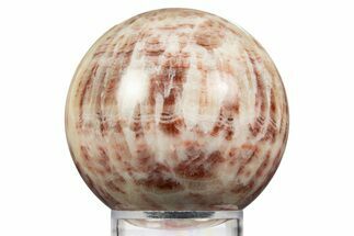Polished Banded Red Calcite Sphere - China #319443