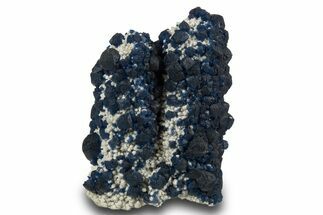 Blue Cubic/Octahedral Fluorite Encrusted Quartz - Inner Mongolia #319838