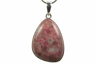 Polished Thulite (Manganian-Zoisite) Pendant (Necklace) - Norway #321505