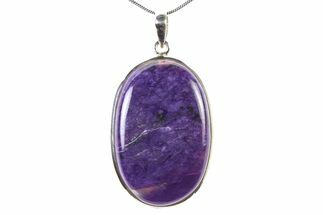 Siberian Charoite Pendant (Necklace) - Sterling Silver #321466