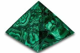 Polished Malachite Pyramid - DR Congo #321177