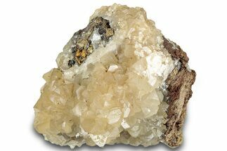 Fluorescent Yellow Calcite Crystal Cluster - Tsumeb, Namibia #321443