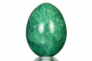 Polished Vibrant Green Buddstone Egg - South Africa #322420