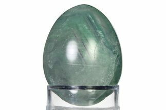 Colorful Polished Fluorite Egg - Fluorescent! #322485