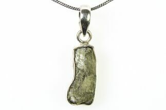 Green Moldavite Tektite Pendant ( g) - Czech Republic #321659