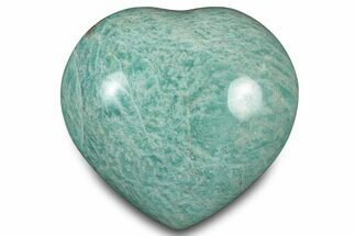 Teal-Blue Polished Amazonite Heart - Madagascar #323090
