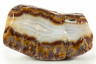 Tumbled Banded Agate Nodule - Kerrouchen, Morocco #324013