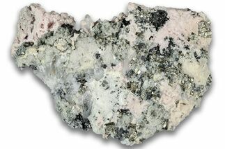 Pink Rhodochrosite on Sphalerite and Pyrite - Bulgaria #324123