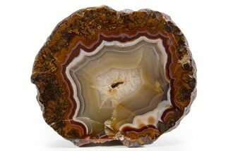 Polished Banded Agate Nodule - Kerrouchen, Morocco #324145