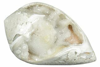 Chalcedony Replaced Gastropod With Sparkly Quartz - India #320838