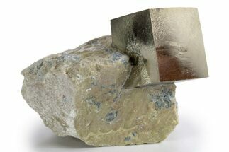 Two Natural Pyrite Cubes In Rock - Navajun, Spain #325007