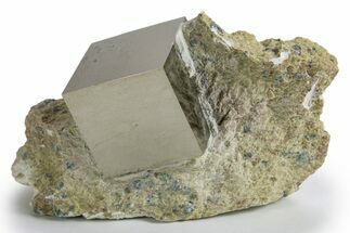 Natural Pyrite Cube In Rock - Navajun, Spain #325013