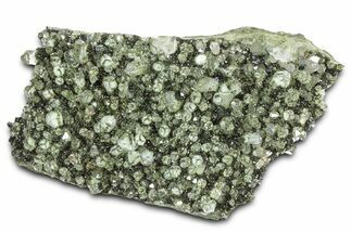 Sparkling Quartz Crystals Dark Green Epidote - Turkey #325078