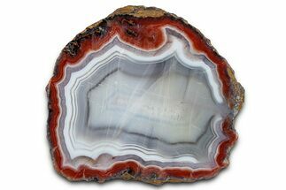 Polished Banded Agate Nodule - Kerrouchen, Morocco #326530