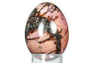 Polished Rhodonite Egg - Ural Mountains, Russia #326755