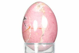 Polished Pink Rhodonite Egg - Yukon, Canada #326765