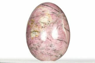 Polished Pink Rhodonite Egg - Yukon, Canada #326775