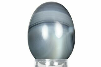 Polished Banded Brazilian Agate Egg #326813