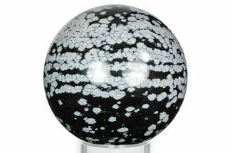 Polished Snowflake Obsidian Sphere - Utah #326841
