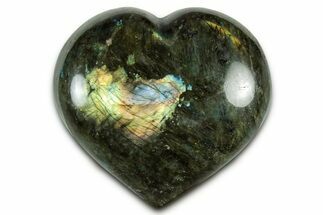 Flashy Polished Labradorite Heart - Madagascar #327246