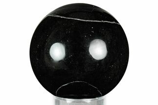 Polished Silver Sheen Obsidian Sphere - Mexico #327394