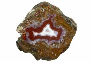 Polished Banded Agate Nodule - Kerrouchen, Morocco #326535