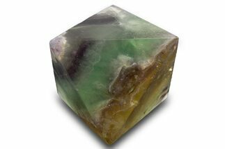 Polished Colorful Fluorite Octahedron - China #328790