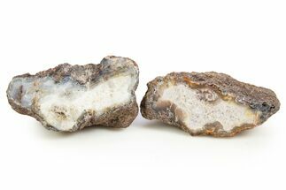 Cut/Polished Agate Nodule Pair - Mexico #327085