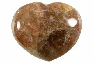 Polished Hematite (Harlequin) Quartz Heart - Madagascar #327263
