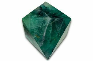 Polished Colorful Fluorite Octahedron - China #328813
