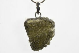 Green Moldavite Tektite Pendant ( g) - Czech Republic #329419
