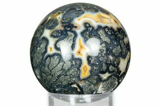 Colorful Polished Marcasite Agate Sphere - Indonesia #330219
