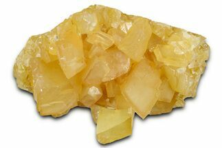 Fluorescent Yellow Calcite Crystal Cluster - South Dakota #330335
