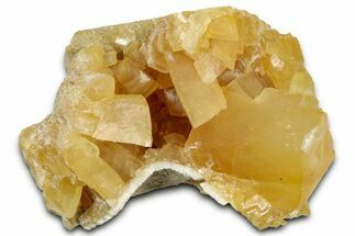 Fluorescent Yellow Calcite Crystal Cluster - South Dakota #330338