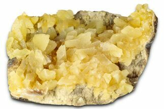 Honey Colored Barite Crystals on Fluorescent Calcite - Elk Creek #330351