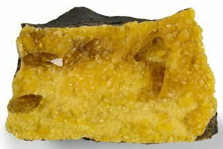 Honey Colored Barite Crystals on Fluorescent Calcite - Elk Creek #330380