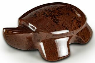 Polished Cinnamon (Mahogany) Obsidian Turtle - Oregon #331579