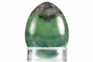 Polished Purple and Green Fluorite Egg - Fluorescent! #331765