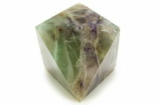 Polished Colorful Fluorite Octahedron - China #331774